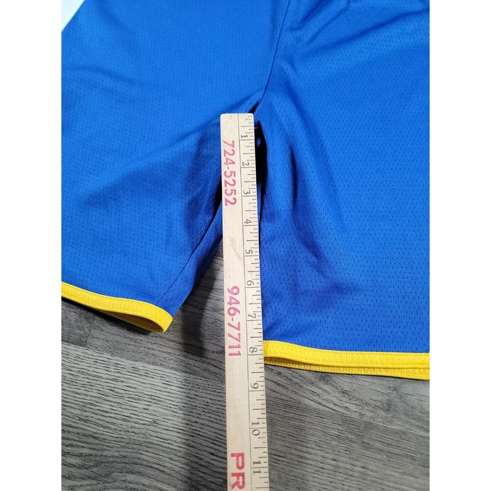 NBA Authentic Nike Golden State Warriors Blue On Court Basketball Shorts Boys XL